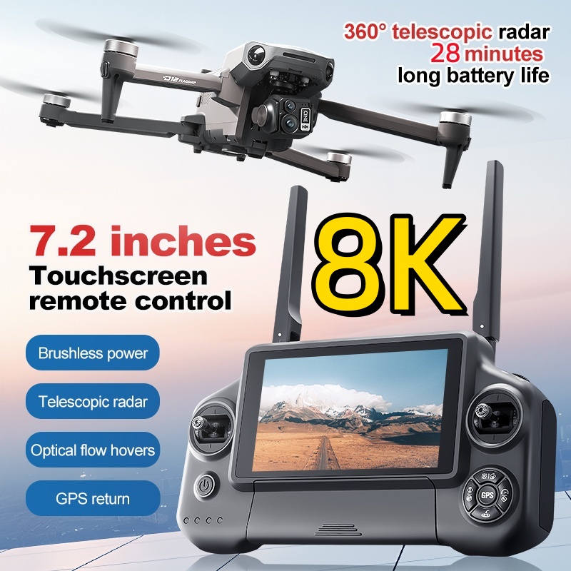 Fpv Brushless Rc Drone 4K - Drone RC Quadricoptère 8K avec Nacelle