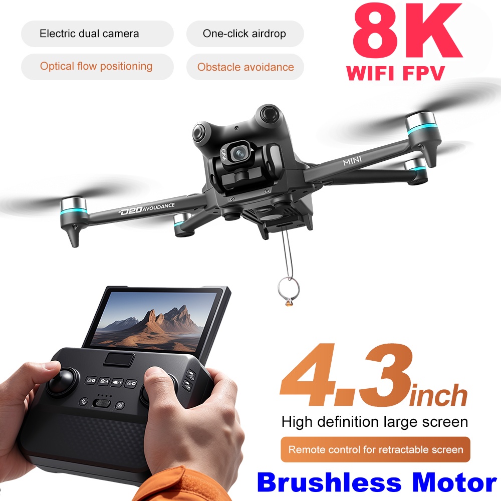 Fpv Brushless Rc Drone 4K - Drone à écran sans balais avec