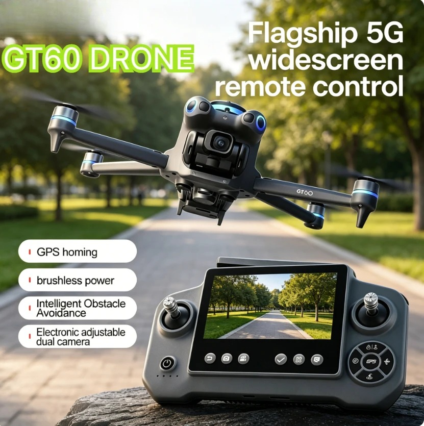 Fpv Brushless Rc Drone 4K - Drone Quadricoptère RC Pliable GT60 Original