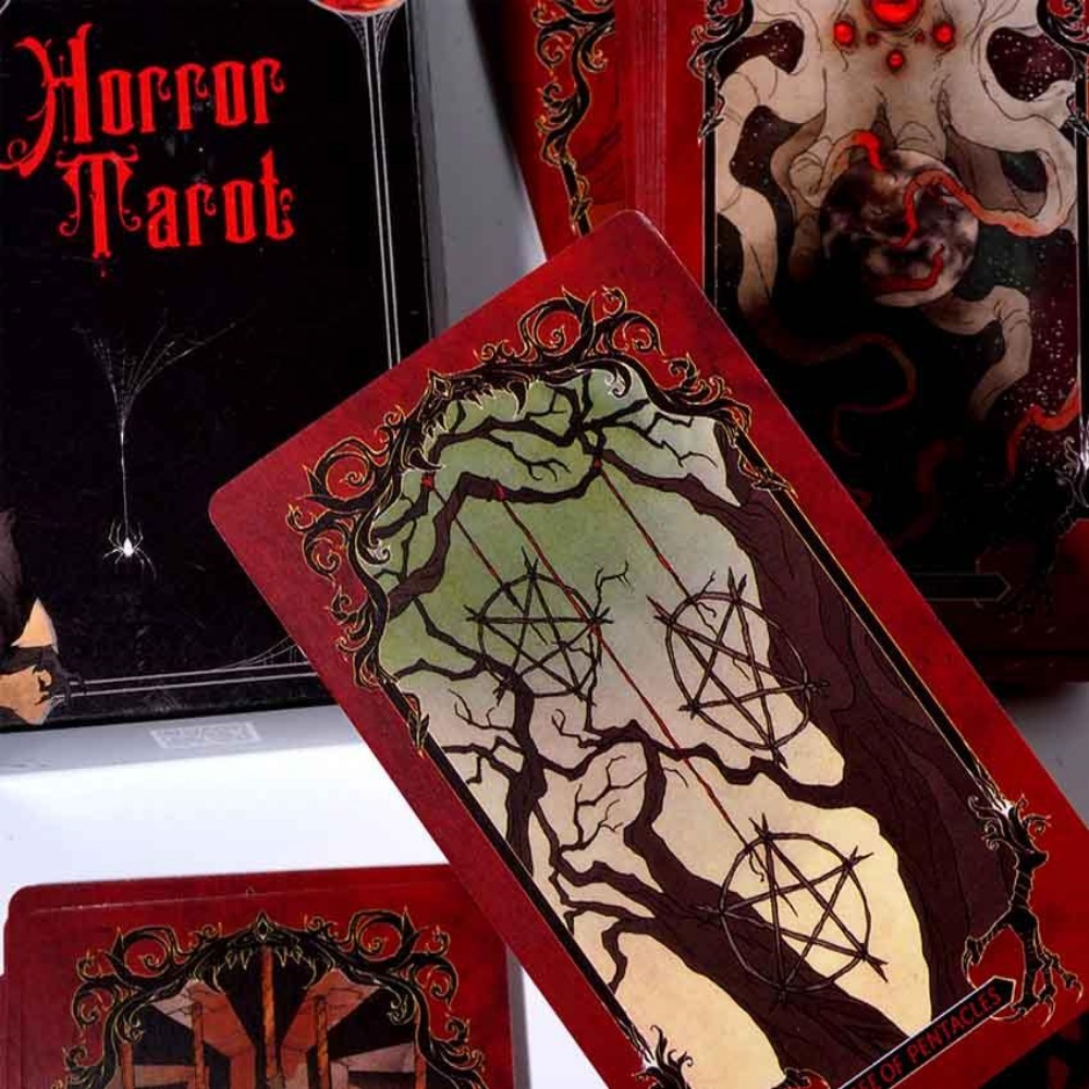 Tarot Cards Deck With Guidebook - Jeu de cartes de tarot d'horreur,