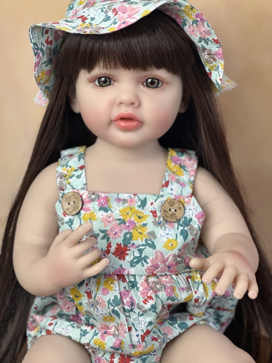Reborn Baby Doll Silicone Realistic - 22 pouces câlin corps complet Silicone