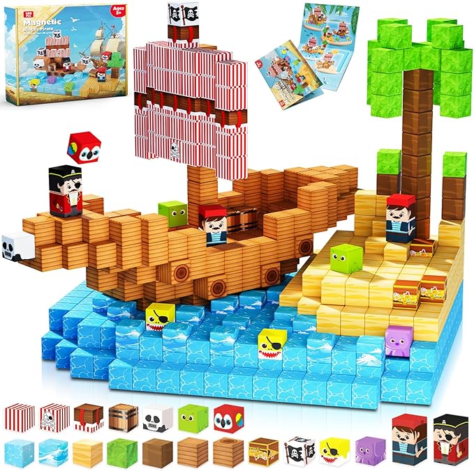 Magnetic Building Tiles Set 100Pcs - Blocs magnétiques-100 pièces construire un ensemble
