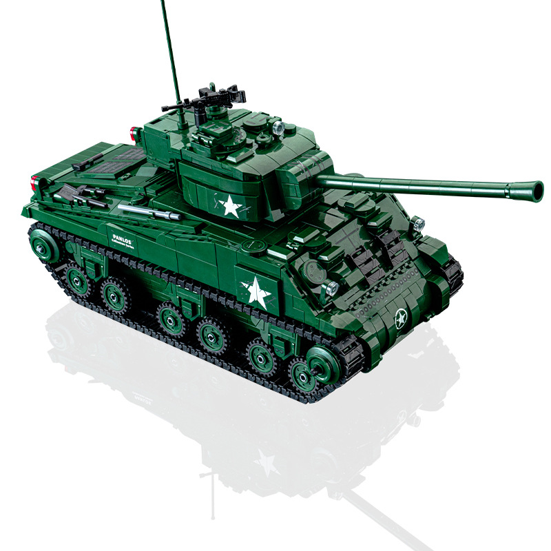 Lego Compatible Military Tank - Véhicule militaire de la Seconde Guerre