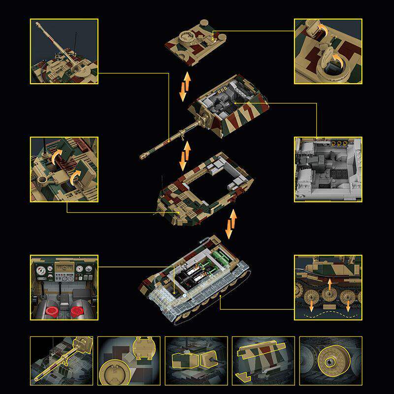 Char d'assaut militaire Jagdpa - Lego Compatible Military Tank avis et prix