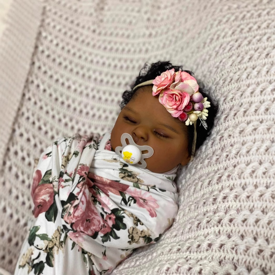 Peau foncée pêches 19 pouces r - Reborn Baby Doll Silicone Realistic avis et prix