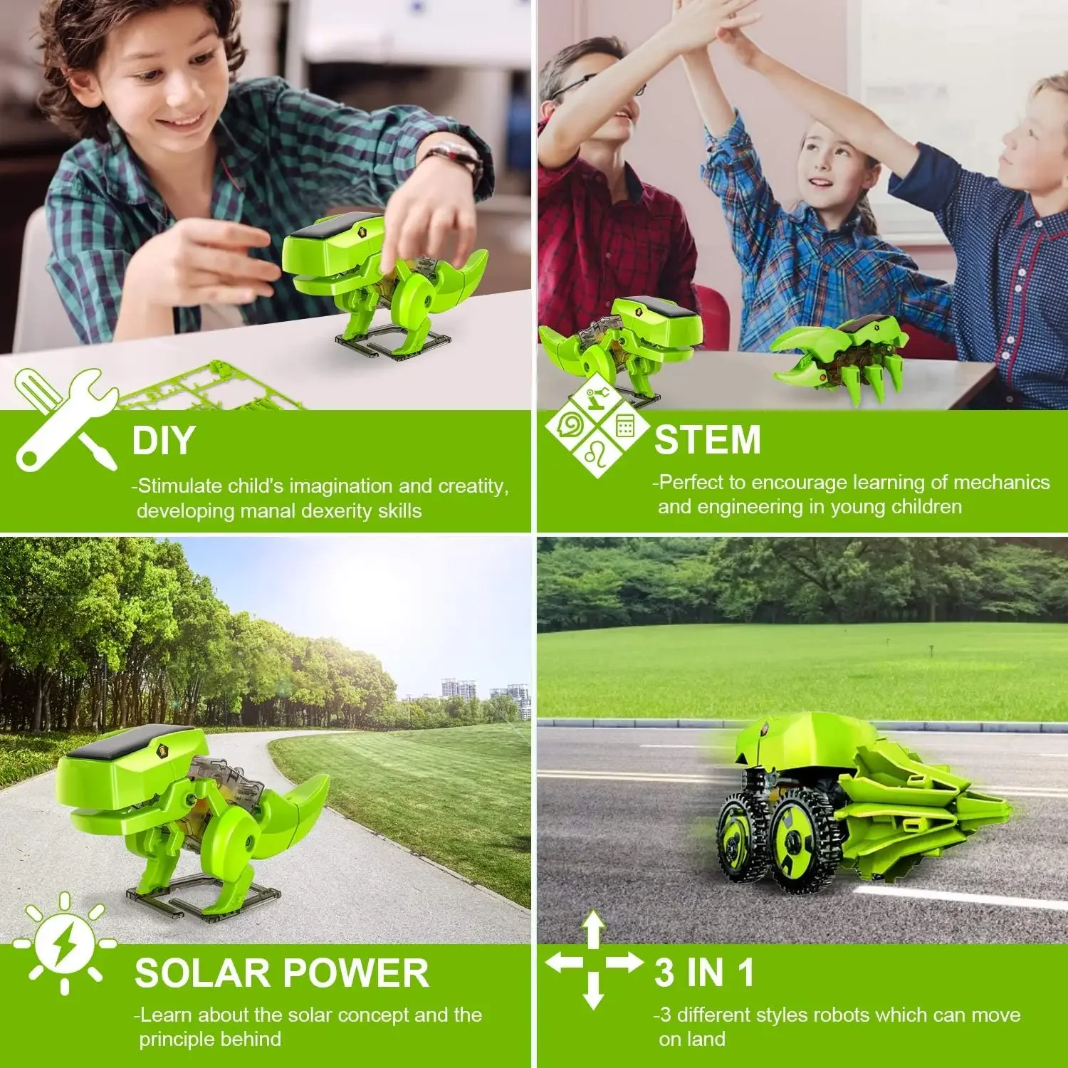 Kit de robot solaire à assembl - Stem Solar Robot Kit For Kids avis et prix