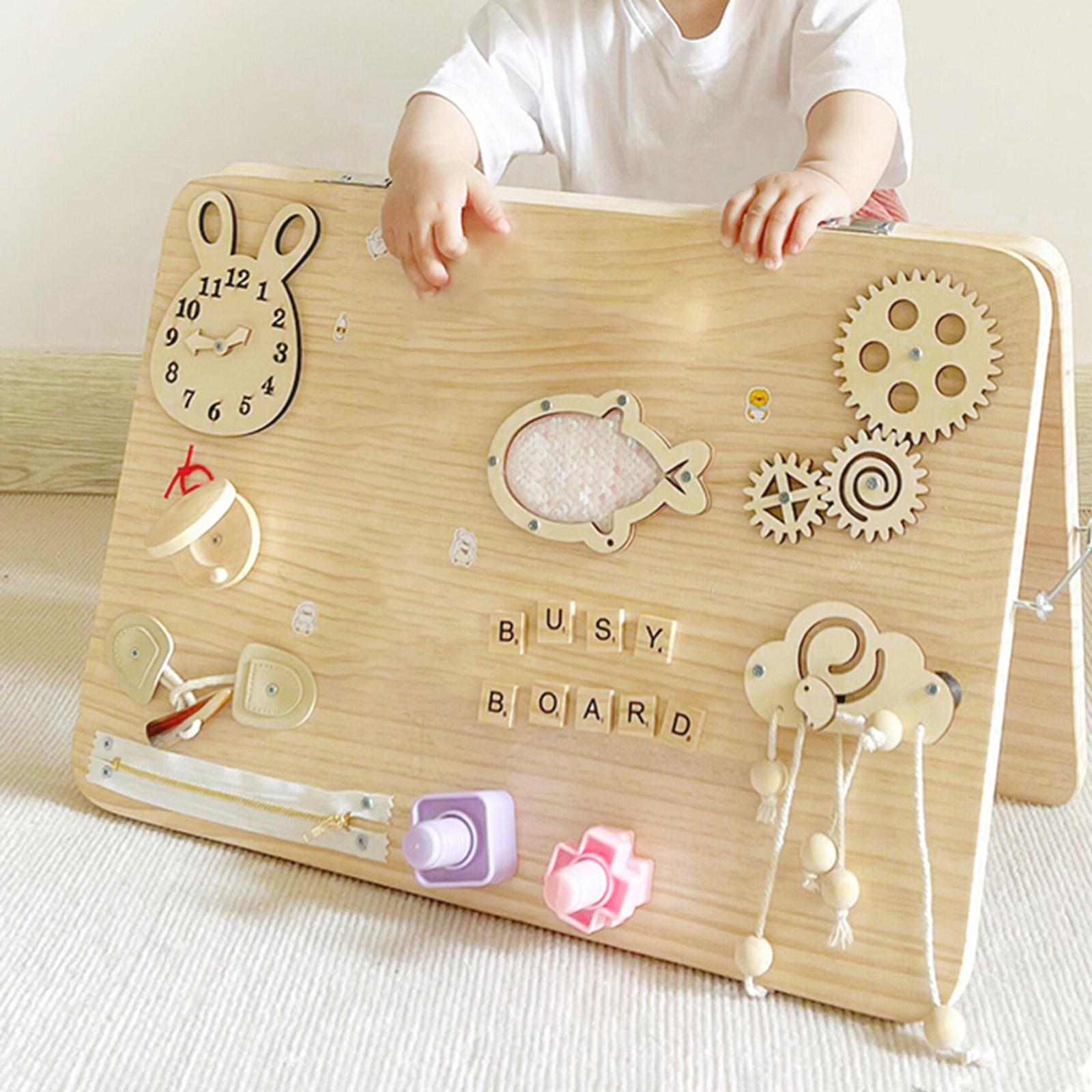 Tableau d'activités Montessori - Montessori Wooden Busy Board Toddler avis et prix