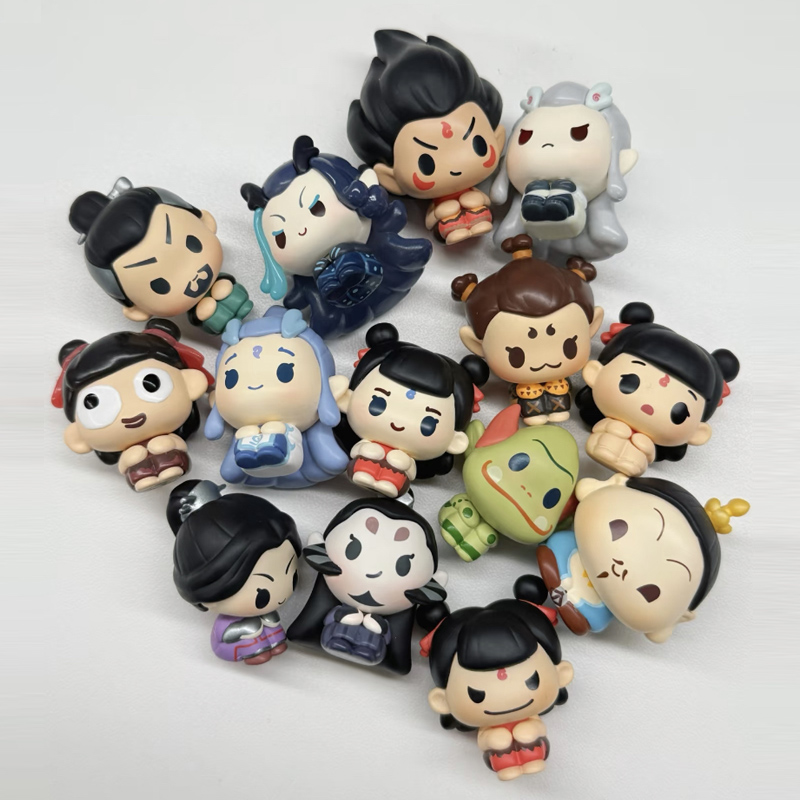Ne Zha 2 assis dans une rangée - Anime Action Figure Blind Box avis et prix