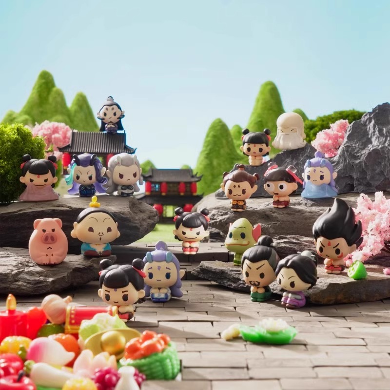 Ne Zha 2 assis dans une rangée - Anime Action Figure Blind Box avis et prix