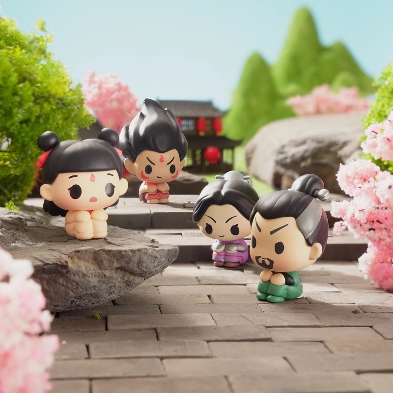 Ne Zha 2 assis dans une rangée - Anime Action Figure Blind Box avis et prix