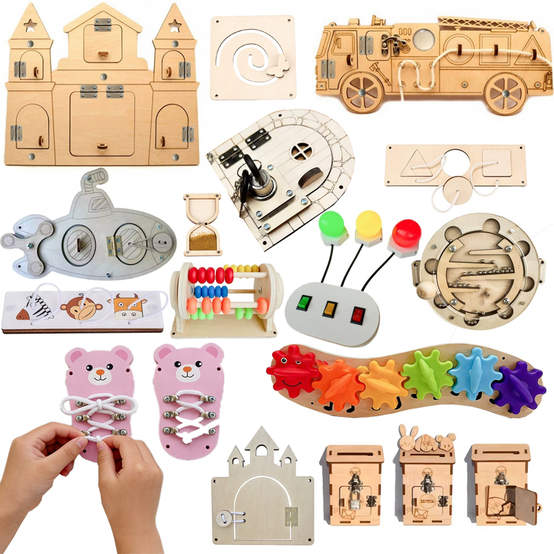 DIY Montessori Busy Board - Ac - Montessori Wooden Busy Board Toddler avis et prix