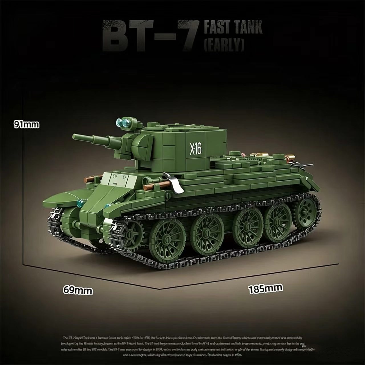 QuanGuan 100290 BT-7 Fast Tank - Lego Compatible Military Tank avis et prix
