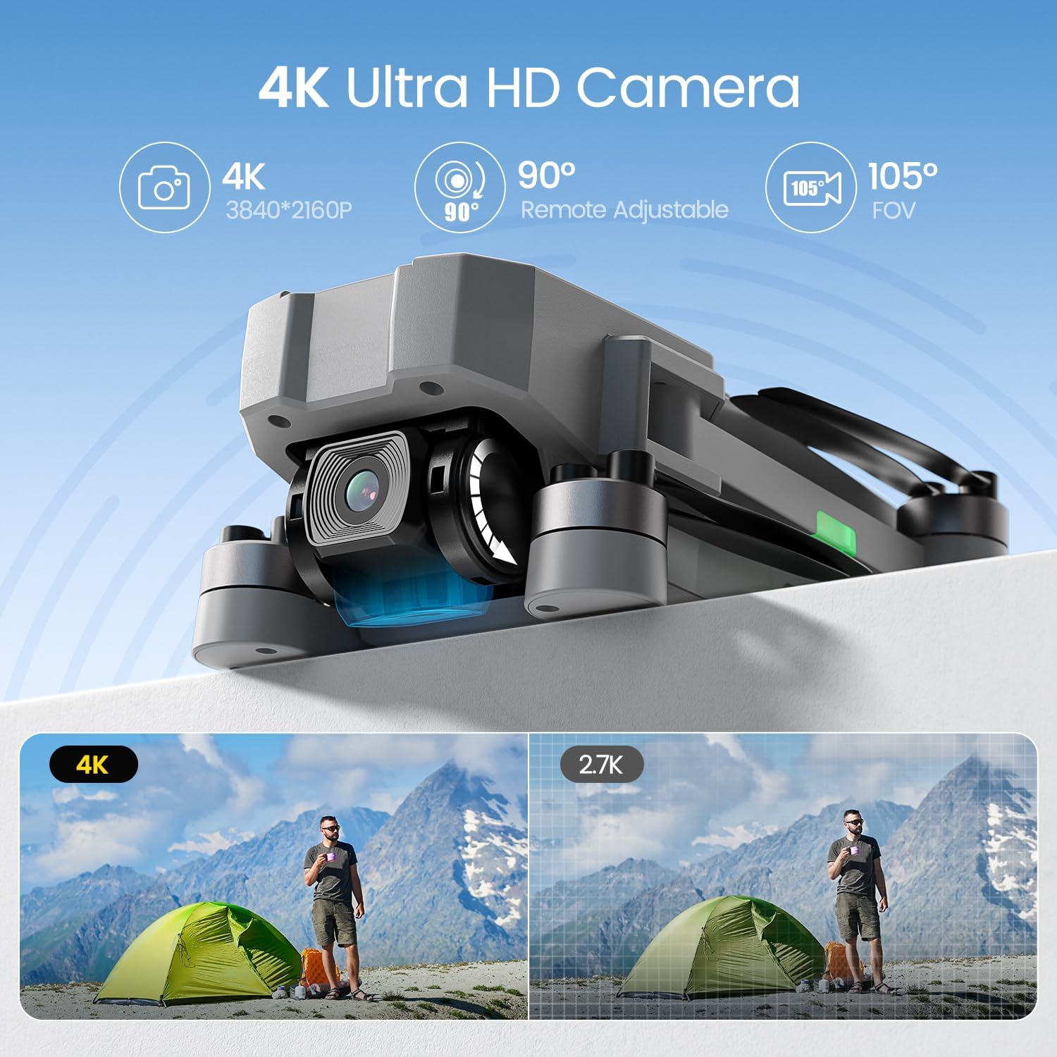 Drones avec caméra pour adulte - Fpv Brushless Rc Drone 4K avis et prix