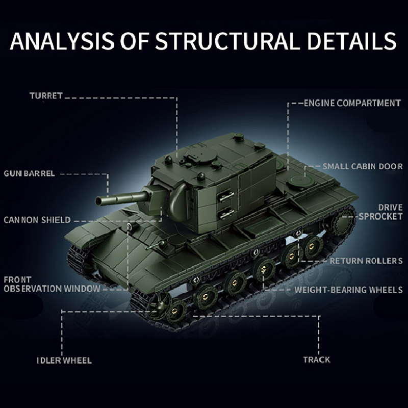 Modèle de char lourd soviétiqu - Lego Compatible Military Tank avis et prix