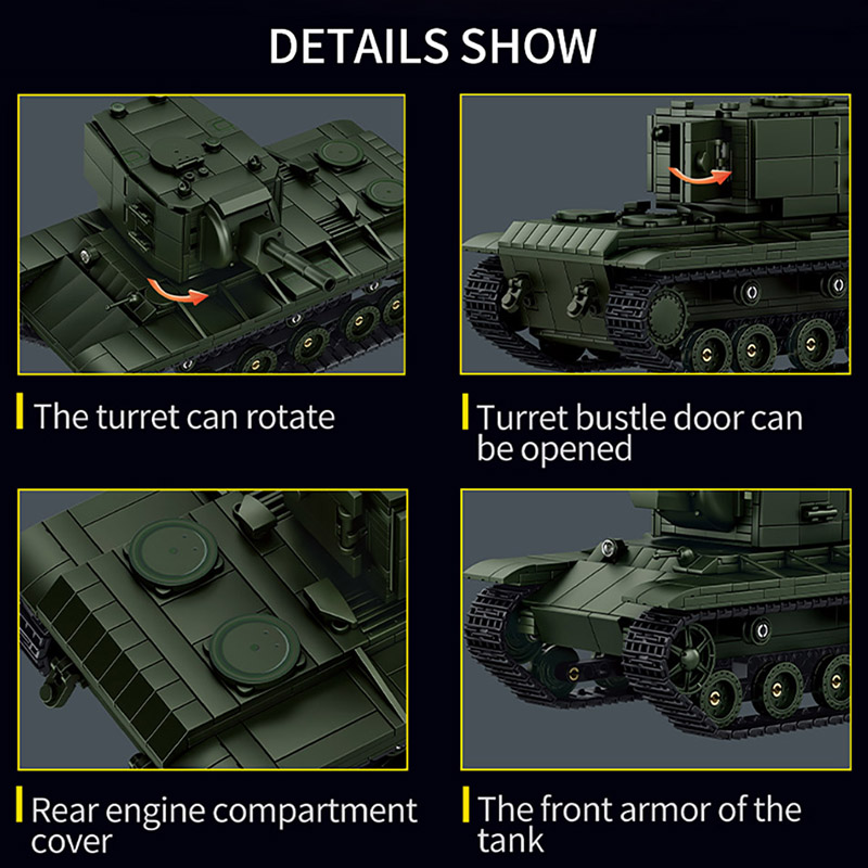 Modèle de char lourd soviétiqu - Lego Compatible Military Tank avis et prix
