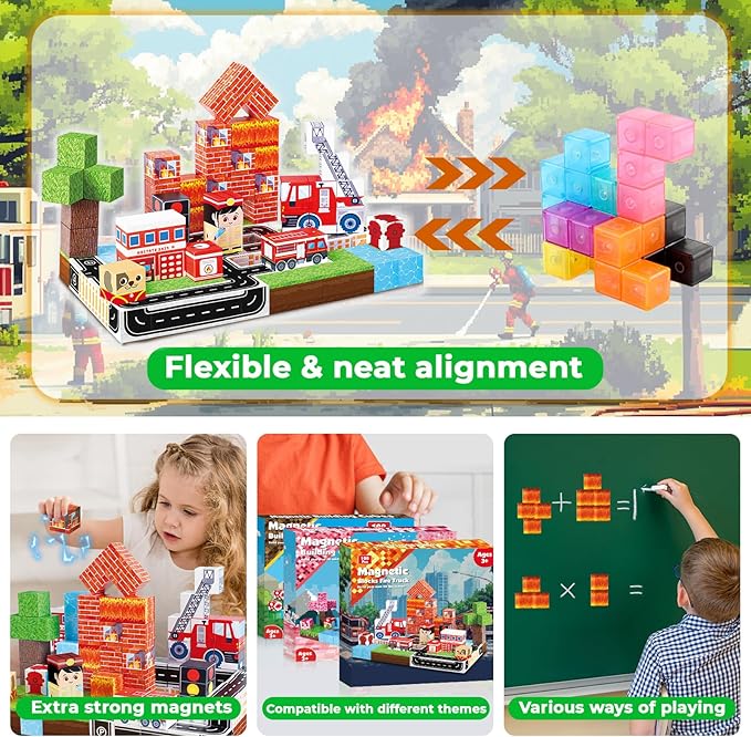 Blocs magnétiques 100 pièces c - Magnetic Building Tiles Set 100Pcs avis et prix