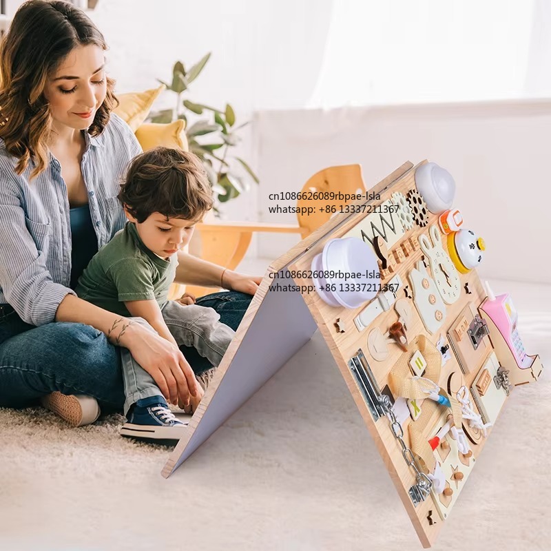 Tableau d'activités Montessori - Montessori Wooden Busy Board Toddler avis et prix
