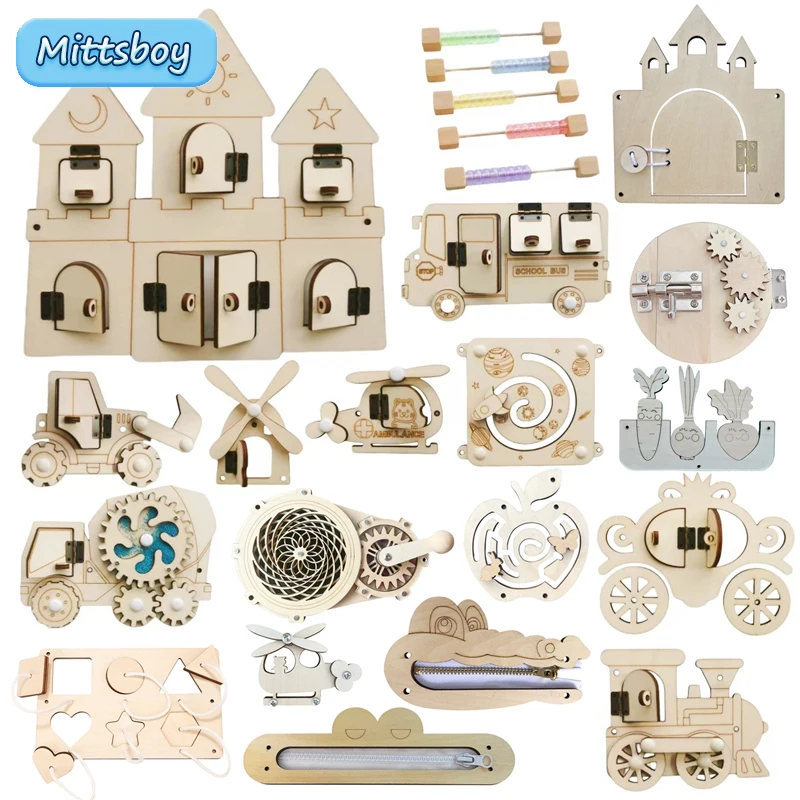 Planche occupée Montessori, ac - Montessori Wooden Busy Board Toddler avis et prix