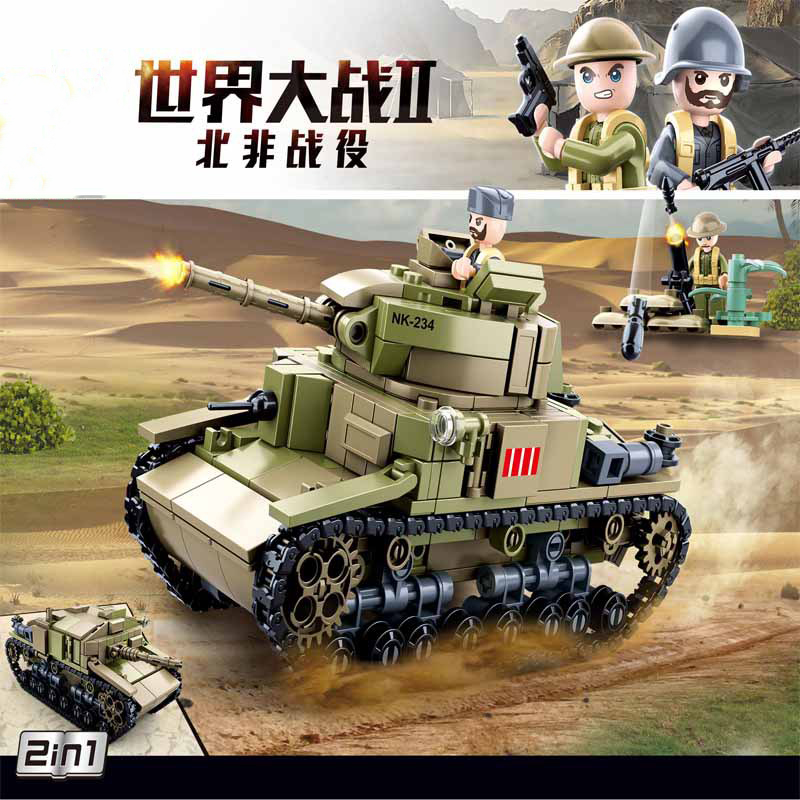 SLUBAN-Ensemble de blocs de co - Lego Compatible Military Tank avis et prix