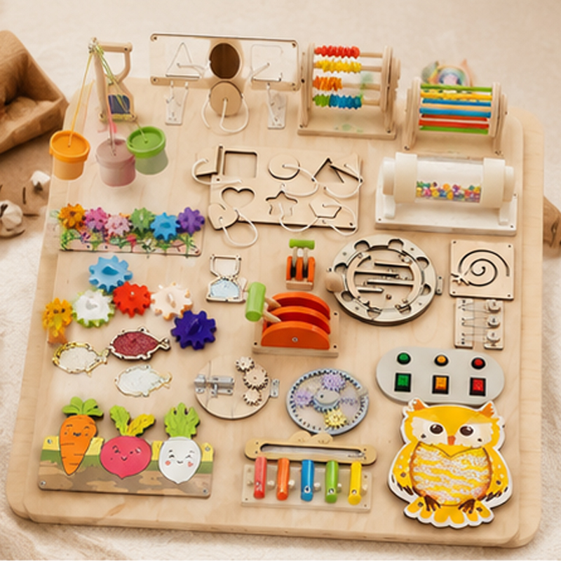 Accessoires de planche d'activ - Montessori Wooden Busy Board Toddler avis et prix